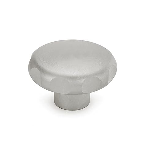 Image of Ganter Normelemente Star Handle, Stainless Steel, GN 5335-50-M8-E, matt Blasted, Handle Diameter 50 mm, Thread M8