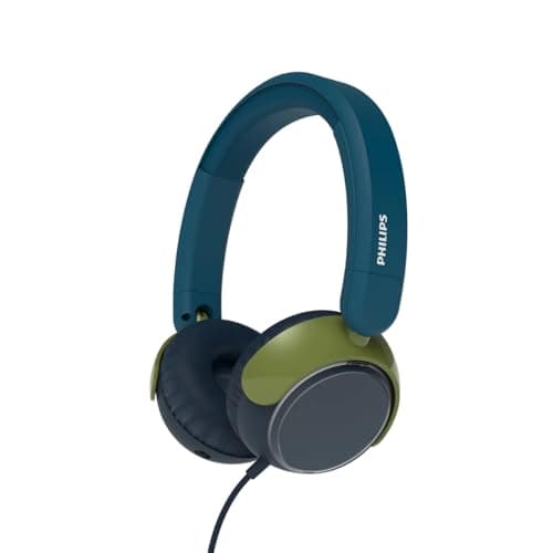 Image of Philips TAK2000CT 2000 Series On Ear Wired Kids Foldable Headphones - Volume Limited, Audio Sharing, 3.5mm and USB-C Cable included - Crystal Teal