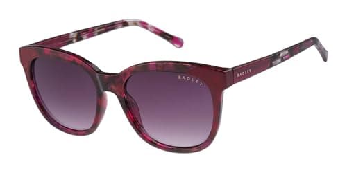 Image of RADLEY RDS-6533 Women's Sunglasses 161 Gloss Purple Tortoise & Solid Burgundy