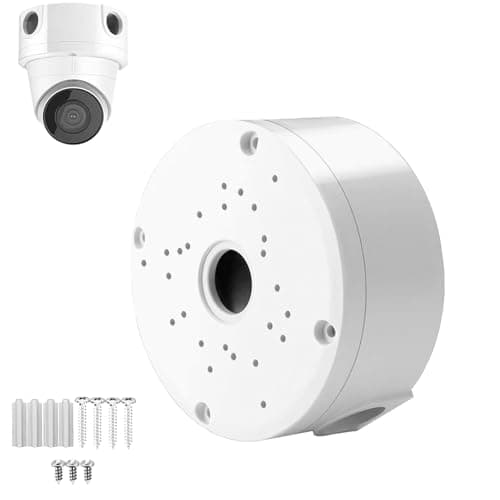 Image of Universal Dome Camera Junction Box - Security Mount, Hide Cable Bracket, Indoor Cover, Base for Cameras (1 Pack)