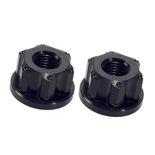 Image of QSTDGVPW M9 Front Axle Nuts for Bike Wheel Hub - Set of 2, Black