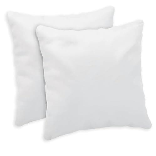 Image of Giovanni Dolcinotti Set of 2 Sofa Cushion Covers 50 x 50 cm – Decorative Cushion Covers – 100% Cotton – Covers with Hidden Zipper – White – Atlanta Model