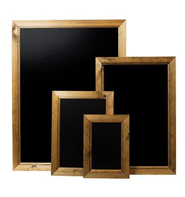 Image of Framed Chalkboard/Blackboard, Wood, Black, A4 (33.5 x 24.5 x 2cm)