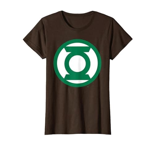 Image of DC Green Lantern Logo T-Shirt, Women, Brown, Medium