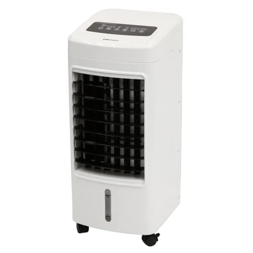 Image of EMtronics 4-in-1 Evaporative Air Cooler with Timer, Fan and Humidifier, Sleep Mode, Remote Control, Digital 3 Speed Settings, 4 Litre Water Tank, Portable 75W with 4 x Ice Packs - White