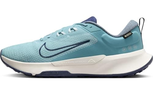 Image of Nike Juniper Men's Trail 2 Gore-Tex Waterproof Trail Running Shoe HM9734, Denim Turq Midnight Navy Glacier Blue, 6.5 UK