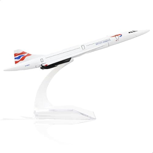 Image of NUOTIE 1/400 Concorde British Airways Airplane Model Pre-Build Diecast Aircraft Kit Metal Display Model Collection or Gift