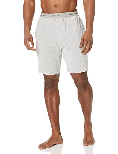 Image of Calvin Klein Men's Ultra-Soft, Modern Sleep Shorts Pyjama Bottoms, Grey Heather, L