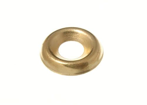 Image of Screw Cup Surface Finishing WASHERS No. 8 EB Brass Plated (Pack of 100)