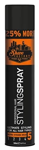 Image of The Shave Factory Professional Styling Hairspray Ultra Strong Hold no5
