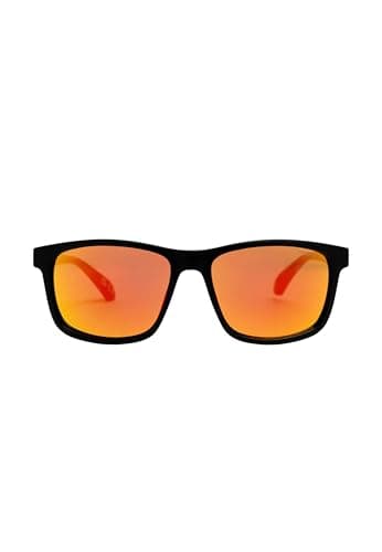 Image of Superdry Womens Square Frame Sunglasses - Matte Black/Orange - OS