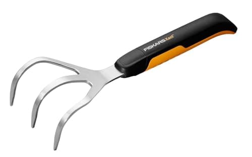 Image of Fiskars Xact Cultivator, Length: 32.3 cm, Width: 9.2 cm, Black/Orange, Stainless Steel/Plastic, Xact, 1027047