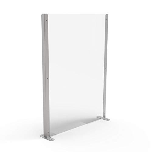 Image of Sneeze Guard Clear Plastic Screen Desk Divider (W 750 x H 1000mm)