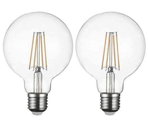 Image of SD LUX E27 LED Bulbs Globe Vintage Filament Led Light Bulbs 8W 850LM(Equal. 75W) G95 No Flicker Edison Screw LED Bulbs, 2700K,Non-dimmable, 2 Packs(G95-E27)