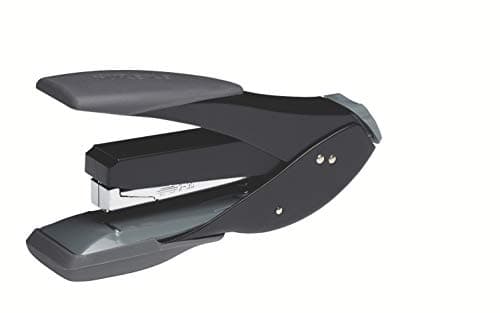 Image of Rexel Easy Touch Low Force Stapler, 30 Sheet Capacity, Flat Clinch Stapling, Half Strip, Includes Staples, Metal Body, Black/Grey, 2102548