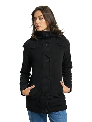 Image of Brandit Women Square Fleece Jacket, color: black, size: XS