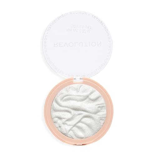 Image of Revolution, Reloaded Pressed Powder Highlighter, Intensely Pigmented for a High Impact Dewy Finish, Set The Tone, 0.22 Oz