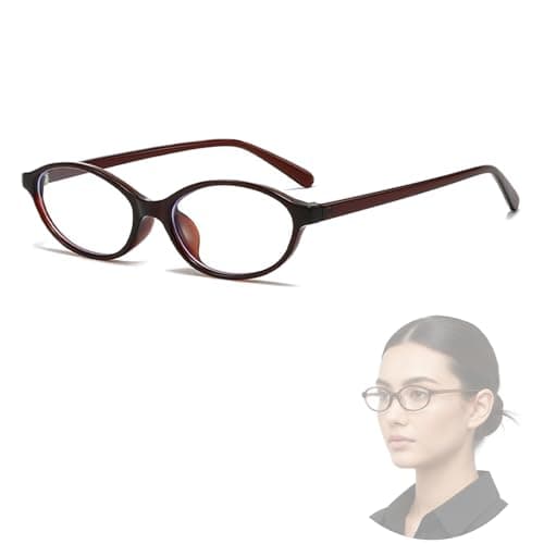 Image of JILLIOPER Blue Light Glasses, Oval Small Cat Eye Frame Blue Light Blocking Glasses for Women Men, Clear Lens Anti-Glare Computer Gaming Reading Eyeglasses Y2K Style