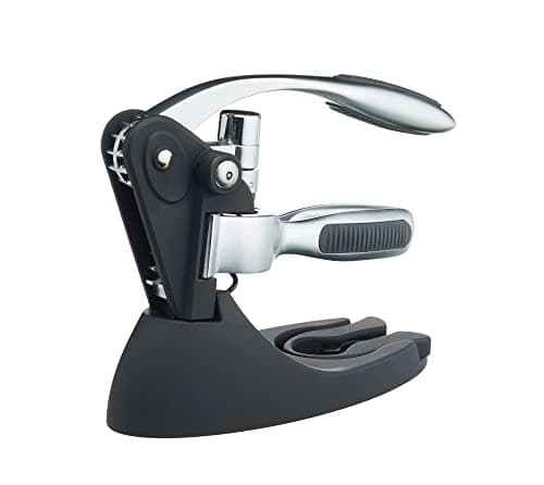 Image of BarCraft Lever Corkscrew and Wine Bottle Opener, Comes with Bottle Stopper, Foil Cutter and Spare Non-stick Worm, 1 Kit with Presentation Box, Metal Shimmer