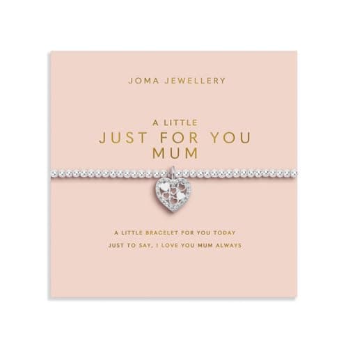 Image of Joma Jewellery MOTHER'S DAY A LITTLE JUST FOR YOU MUM Silver Plated Bracelet 17.5cm stretch