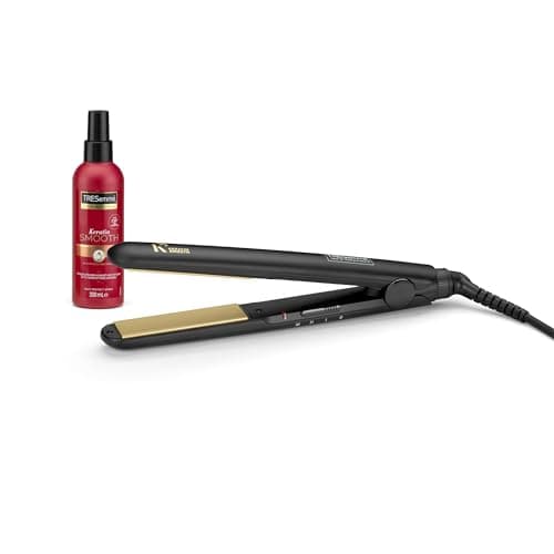 Image of TRESemme Keratin Smooth Hair Straighteners, Gift Set with Heat Protection Spray, 3 Heat Settings up to 230°C, 15 Second Heat Up, Black, 2066BU