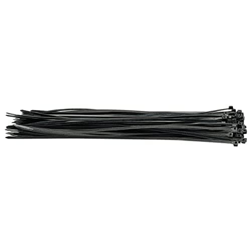 Image of Draper 4.8 x 100mm Black Cable Ties | 100 Piece Cable Management | Multiple Applications Nylon | 70400