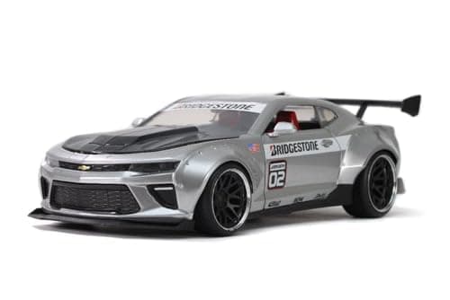 Image of Jada Toys Bigtime Muscle 1:24 2016 Chevy Camaro SS Widebody Die-cast Car Silver, Toys for Kids and Adults