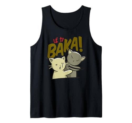Image of Baka! Idiot! Funny Japanese Anime. Slap! For Men Women Gift Tank Top