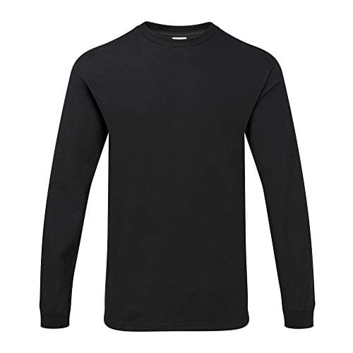 Image of GILDAN Mens Hammer Heavyweight Long Sleeve T-Shirt (S) (Black)
