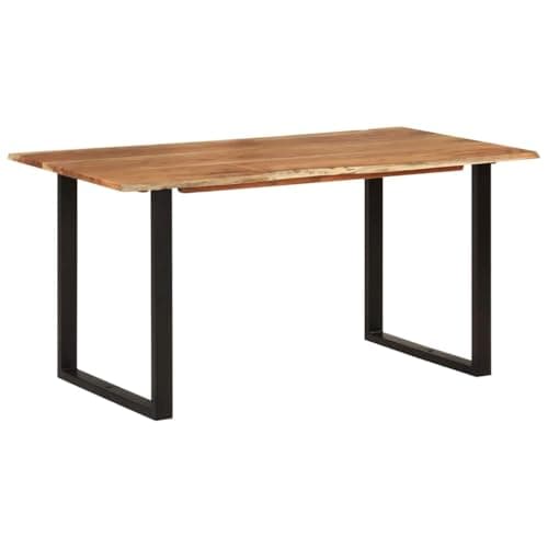 Image of vidaXL Solid Acacia Wood Dining Table Dinner Table Eating Table Tree Log Table Tree Trunk Table Dining Room Kitchen Furniture 154x80x76cm