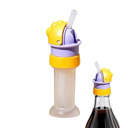 Image of Spout Adapter for Water Bottles, Leak-Proof Reusable Cup Lid with Straw – Water Bottle Adapter | for Spill-free Beverage Backpack, School, Picnic and Travel Fill