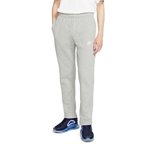 Image of Nike Men's M Nsw Club Pant Oh Bb, Dk Grey Heather/Matte Silver/(White), Large