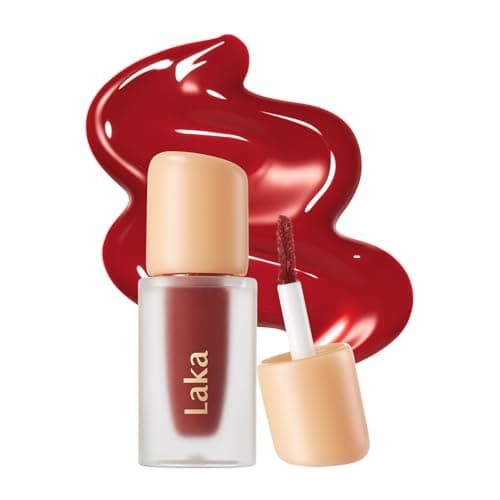 Image of LAKA Fruity Glam Lip Tint Mini, Glowing Lip Stain with Wide Color Spectrum, Hydrating & Lightweight Texture, Long-Lasting Bold Stain, Non-Sticky, Vegan, K-Beauty​ (#104 Cherry)