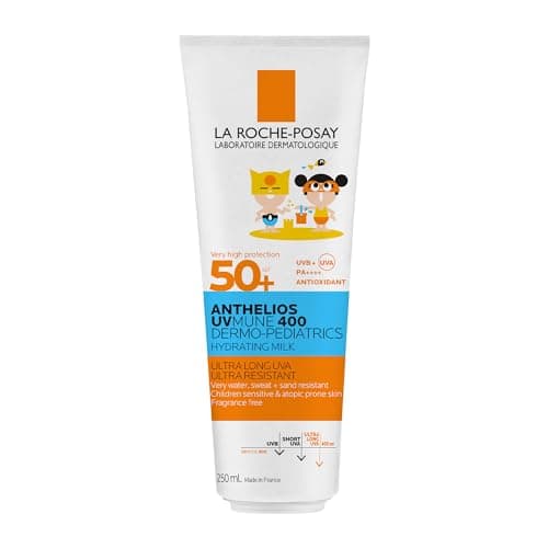Image of La Roche-Posay Anthelios UVMune 400 Dermo-Pediatrics Hydrating Lotion SPF50+ Children's Sunscreen With Mexoryl 400, Shea Butter, & Vitamin E, UVB and UVA Protection, 250ml