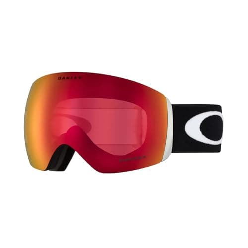 Image of Oakley Flight Deck L OO7050 Black/Prizm Snow Torch Iridium Ski Goggles For Men For Women + Bundle Accessory Leash Kit, Microfiber Pouch (Large)