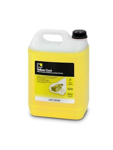 Image of ERRECOM Yellow Cool, Yellow Coolant and Antifreeze -20°C/+106°C, Fluorescent Formulation with organic-based OAT inhibitor package, G12, Ready to Use, 5 Litre