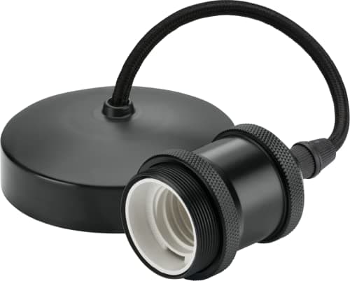 Image of Knightsbridge 6" E27 Vintage Pendant Set - Anthracite (8271AT), 150mm