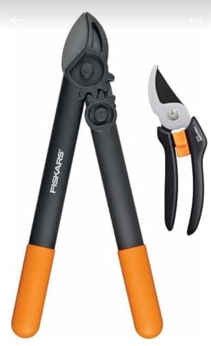 Image of FISKARS 2 Piece Garden Shears Lopper and Pruner Set