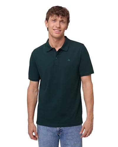 Image of DANISH ENDURANCE Polo Shirts for Men Adult, Organic Cotton Polo Shirt, Short Sleeve, 1 or 2 Pack, Green, M