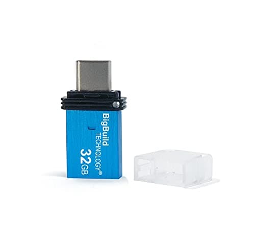 Image of BigBuild Technology 32GB Blue Dual Drive Type C OTG USB Memory Stick compatible with Amazon Fire HD 10, Amazon Fire HD 10 Plus Tablet