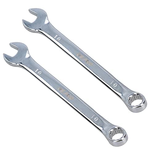 Image of AB Tools 10mm Metric Combination Spanner Wrench Ring Open Ended 140mm Long 2pk