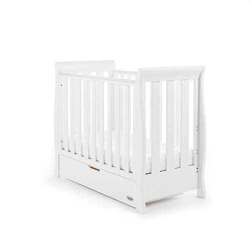 Image of Obaby Stamford Sleigh Space Saver Cot – White