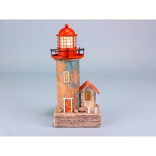 Image of Nauticalia Lighthouse with LED Light, 21x10cm