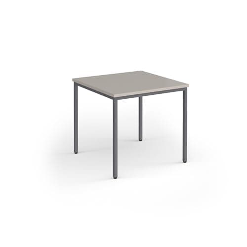 Image of Mr Office Flexi 25 rectangular table with graphite frame 800mm deep, 800, Light Grey