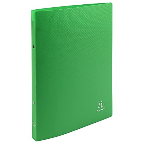 Image of Exacompta - Ref 54193SE - PP Opaque Ring Binder - Suitable for Storing A4 Documents, 2 O-Rings, 20mm Spine, Made from Polypropylene, Spine Label - Lime Green (Pack 5)