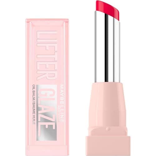 Image of Maybelline New York Lifter Glaze Lip Oil Balm, Up to 24HR Hydration, Plumping for Fuller Lips, Hyaluronic Acid & Acerola Cherry Extract for Ultra-Comfortable Shine, Shade: Cherry Swirl