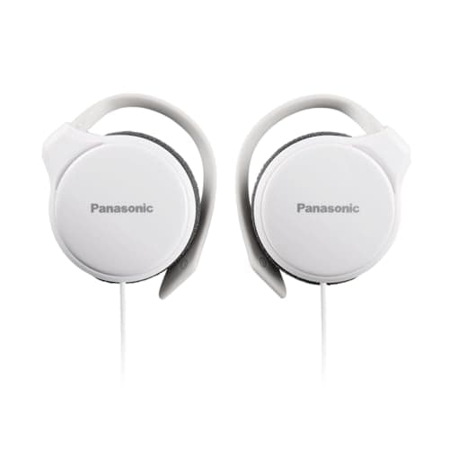 Image of Panasonic RP-HS46E-W Ultra Slim Clip On Ear-Hook Headphones - White