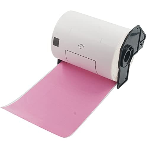 Image of BETCKEY - 200 Pink Labels Replacement for Brother DK-11241, 102mm x 152mm Shipping Labels Compatible with Brother QL Label Printers