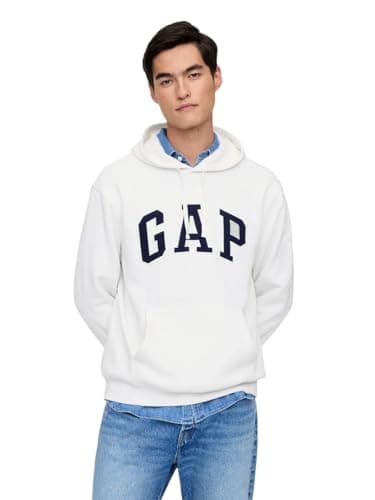 Image of GAP Men's Heritage Logo Pullover Hoodie, Carls Stone, L