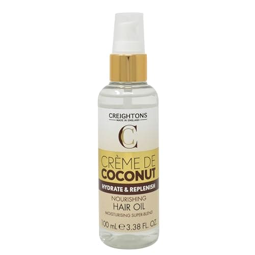Image of Creightons Crème De Coconut Hair Oil 100ml - Coconut Milk & Keratin Hair Treatment Oil for Dry Damaged Hair,Hydrating, Strengthening & Frizz Control for Smooth Shiny Finish
